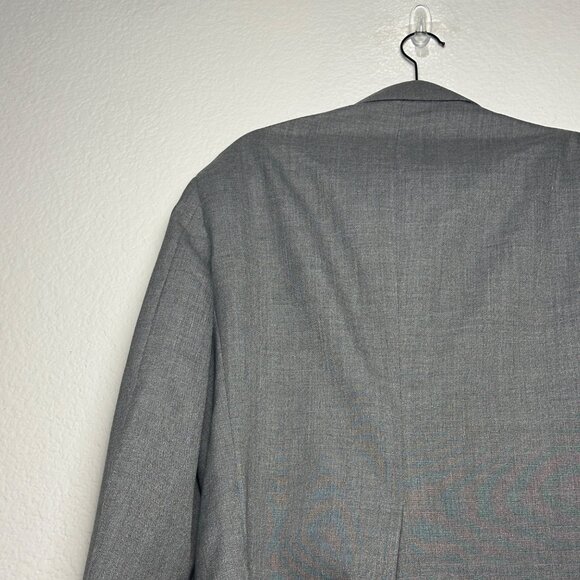 VTG Cricketeer Jacker Blazer Sports Coat Grey Plaid Mens 42R Formal Classic 90s - Picture 11 of 16